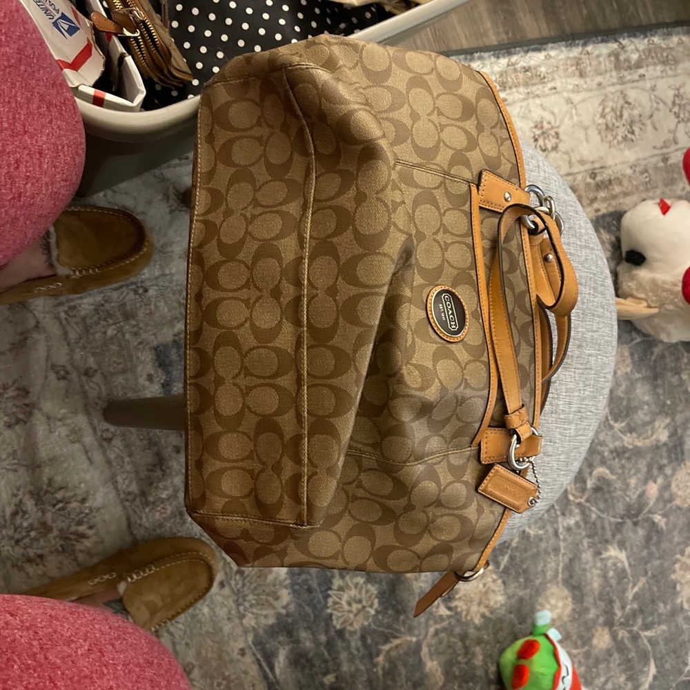 Coach Vintage Authentic Handbag Light Brown - image 3